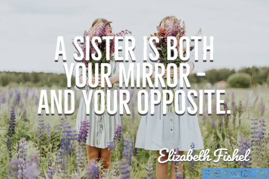 A sister is your mirror quote
