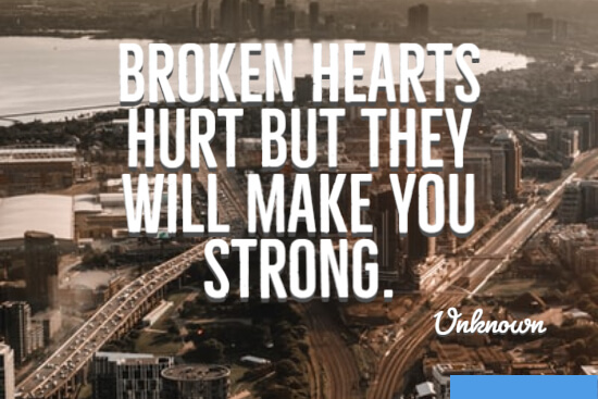 Broken hearts hurt