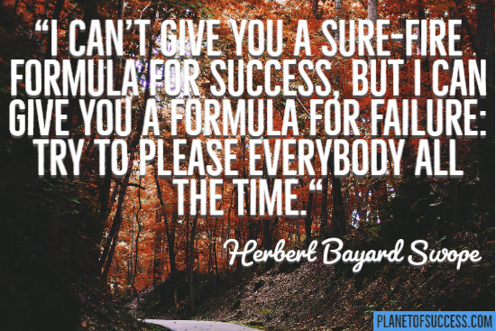 I can't give you a surefire formula for success quote