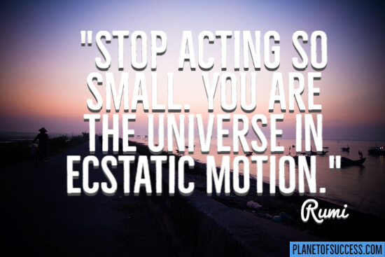 Look past your thoughts (Daily Quote by Rumi)