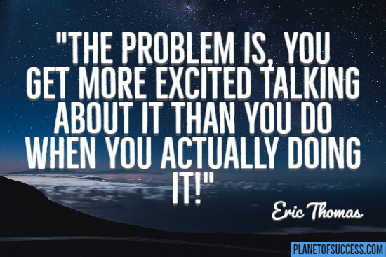 More excited talking about it