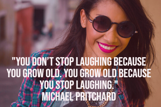 Laughing and growing old