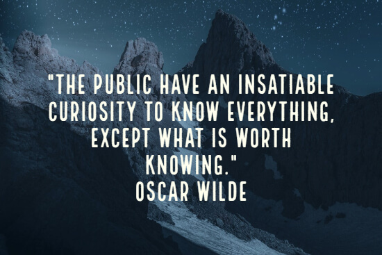 Wise Oscar Wilde quote
