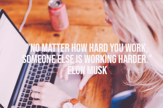 elon musk on hard work