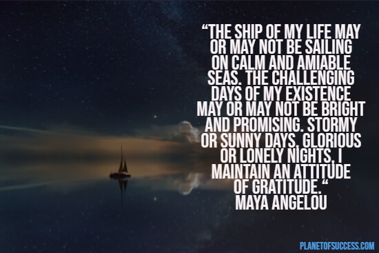 Sailing the seas quote by Maya Angelou