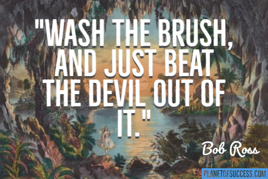 Wash the brush
