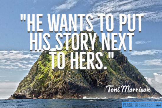 His story next to hers